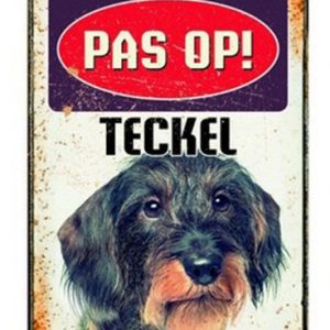 PLENTY GIFTS WAAKBORD BLIK TECKEL 15X21 CM