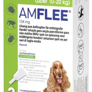 KRKA AMFLEE SPOT ON HOND 10-20 KG 134 MG 3 PIP