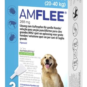 KRKA AMFLEE SPOT ON HOND 20-40 KG 268 MG 3 PIP