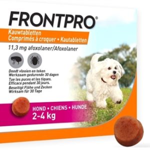 FRONTLINE FRONTPRO KAUWTABLETTEN S 2-4 KG 3 TBL