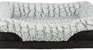 TRIXIE VITAL HONDENMAND LINO HOEKIG ZWART / GRIJS 90X65 CM