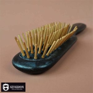 Borstel met houten pinnen