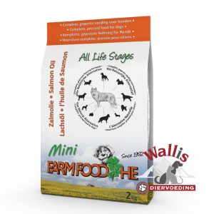 FarmFood Hondenvoeding Droogvoeding Brokken HE Schotse Zalmolie mini