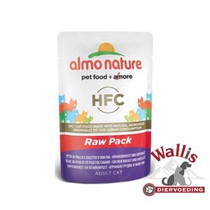 Kattenvoeding Natvoer Almo Nature AN Raw Kip en Eend
